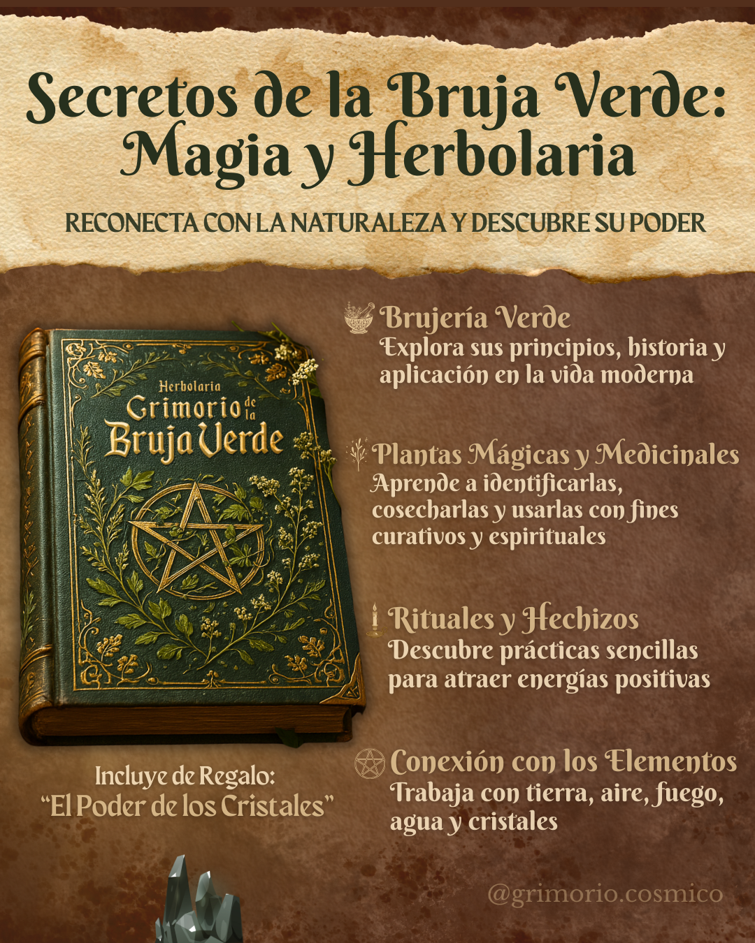 Los Secretos de la Bruja Verde 🍃 Magia y Herbolaria 🌿✨ (121 pag)